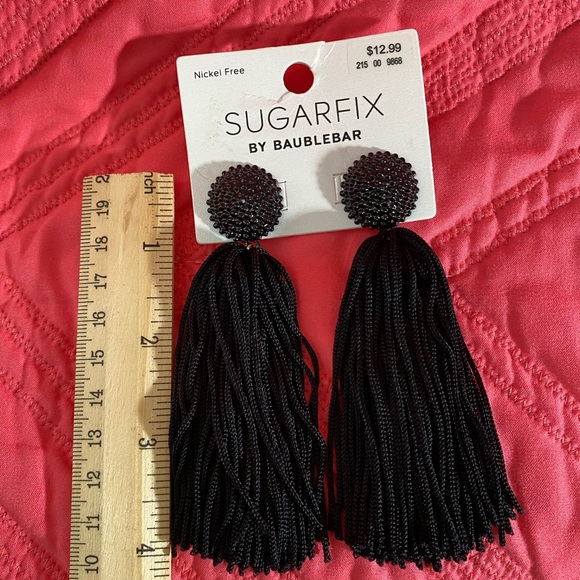 NWT SUGARFIX BY BAUBLEBAR BLACK EARRINGS - Picture 2 of 4